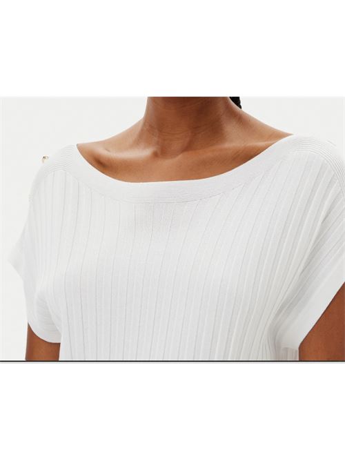 Top con bottoni Met Met | M10 242MG-WHITE